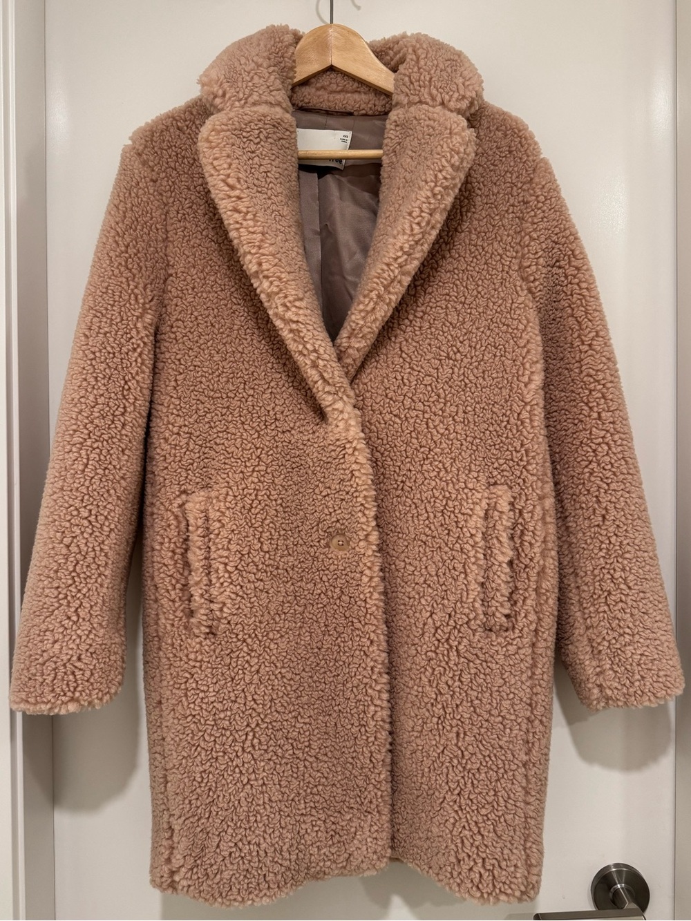Aritzia Wilfred Free The Teddy Cocoon Coat Pink XXS